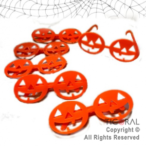 ANTEOJO CALABAZA PLASTICO NARANJA x 12